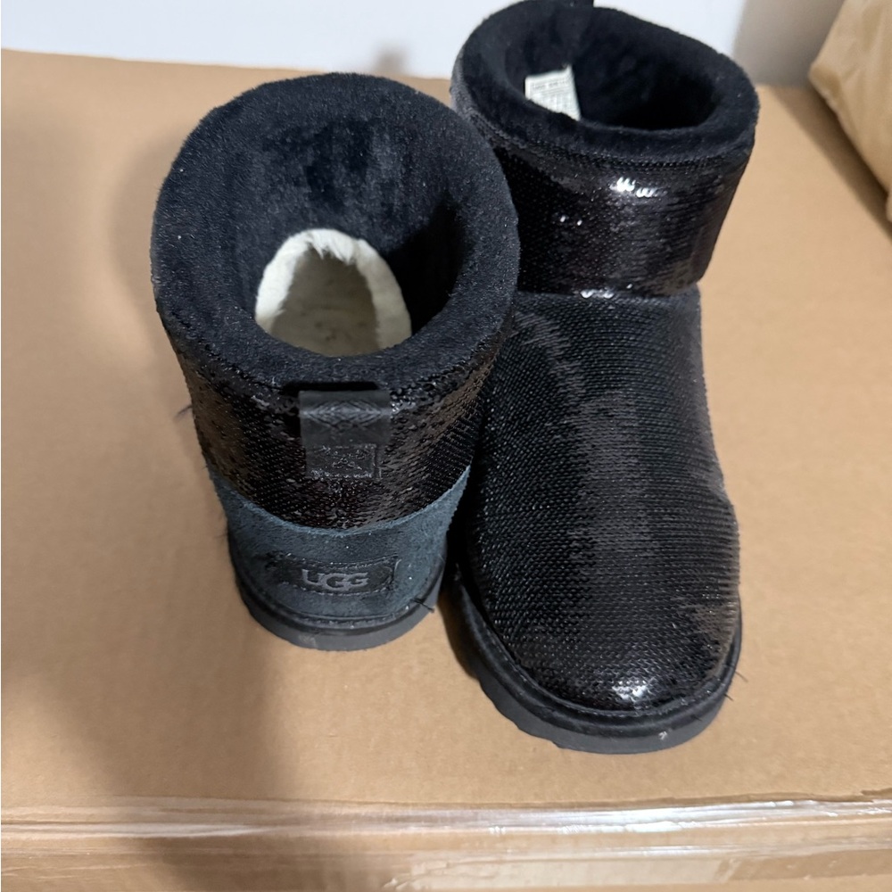 UGG Shimmering Black Sequin Boots